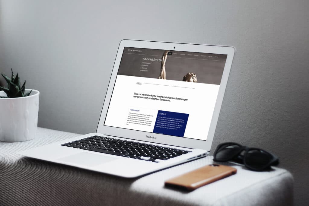 Website voor een advocaat, gemaakt door Deal Webdesign