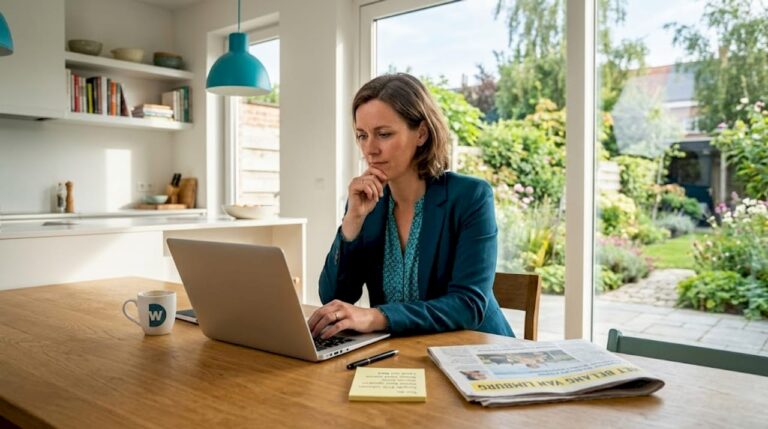 MKB-ondernemer tikt blog achter zijn keukentafel