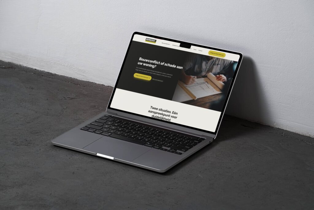 Website van BouwGerust, gemaakt door Deal Webdesign