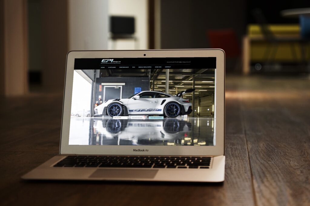 Website van chiptuner EPI Belgium, gemaakt door Deal Webdesign